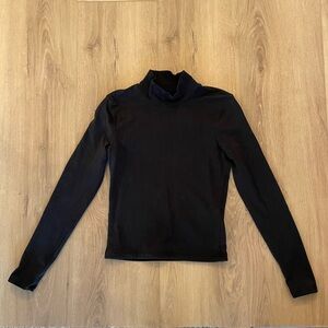 Abercrombie & Fitch Black Long Sleeve Mockneck Top